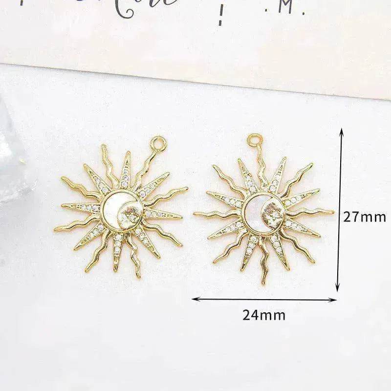 Women's White Shell Pendant Ear Rings