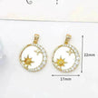 Women's White Shell Pendant Ear Rings