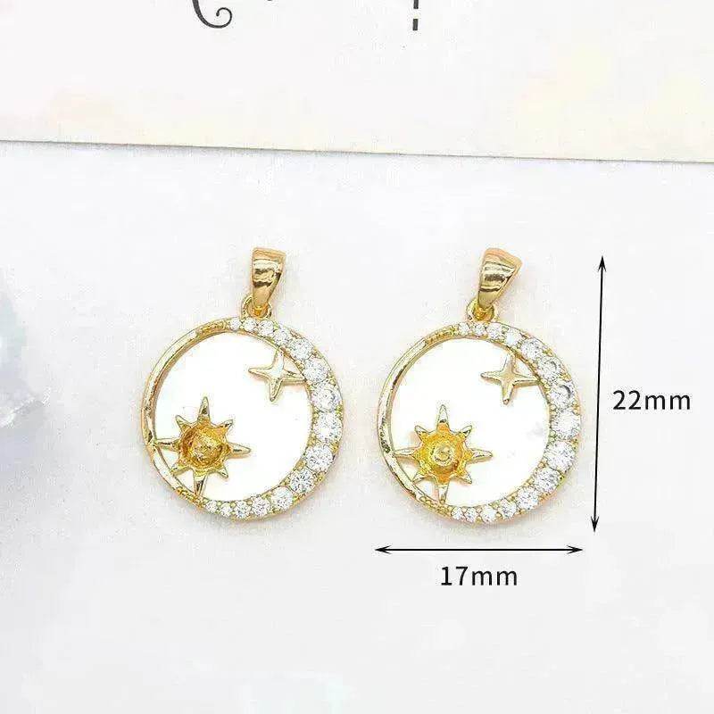 Women's White Shell Pendant Ear Rings
