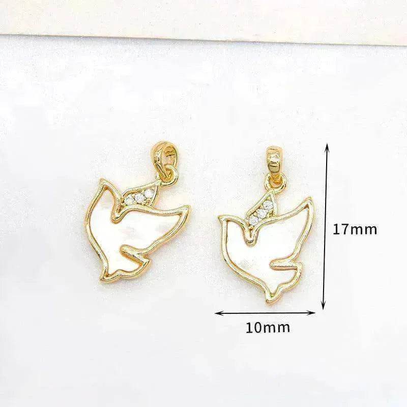 Women's White Shell Pendant Ear Rings