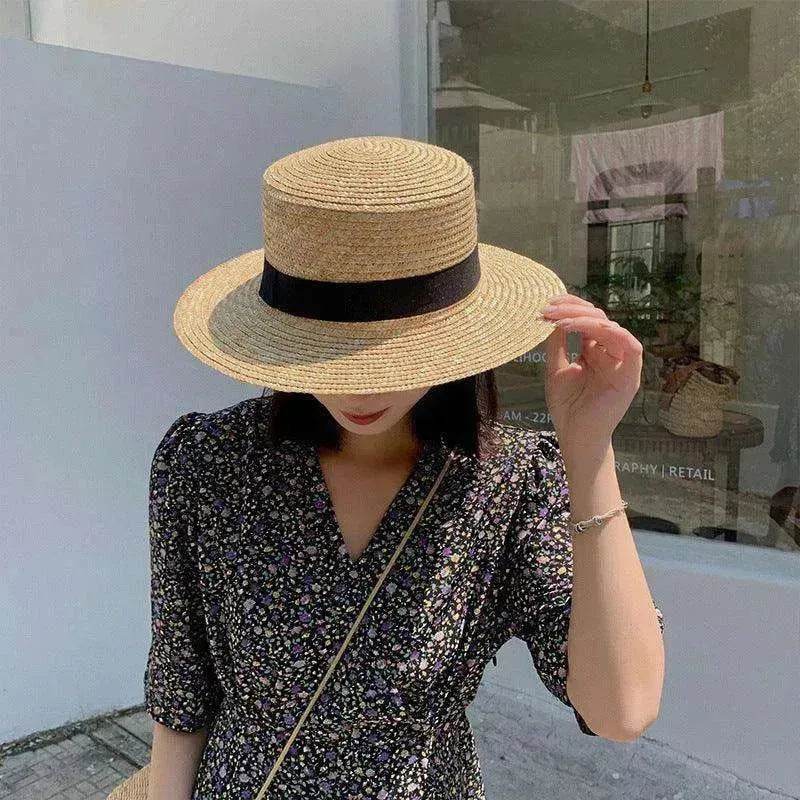 Women's Woven Raffia Straw Sunshade Hat