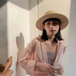 Women's Woven Raffia Straw Sunshade Hat