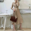Women's cotton Oversized Loose Waist below the knee Dress