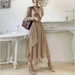 Women's cotton Oversized Loose Waist below the knee Dress