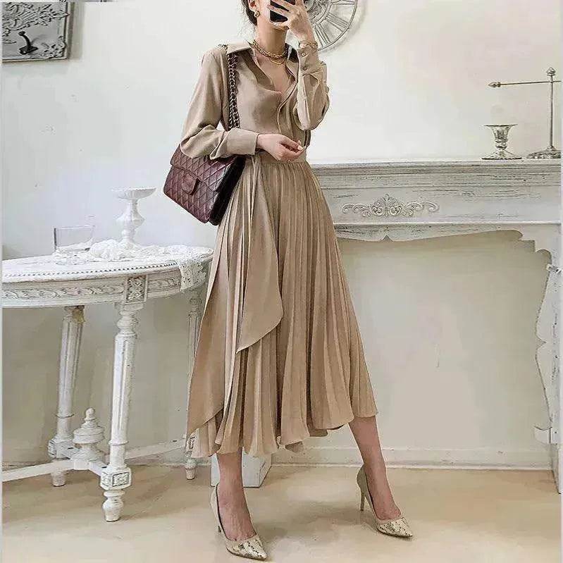 Women's cotton Oversized Loose Waist below the knee Dress