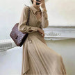 Women's cotton Oversized Loose Waist below the knee Dress