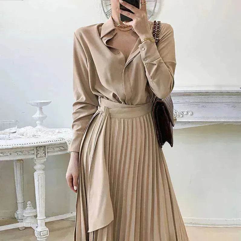 Women's cotton Oversized Loose Waist below the knee Dress