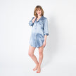 Women's  Mulberry Silk Nightshirt Twilight Blue