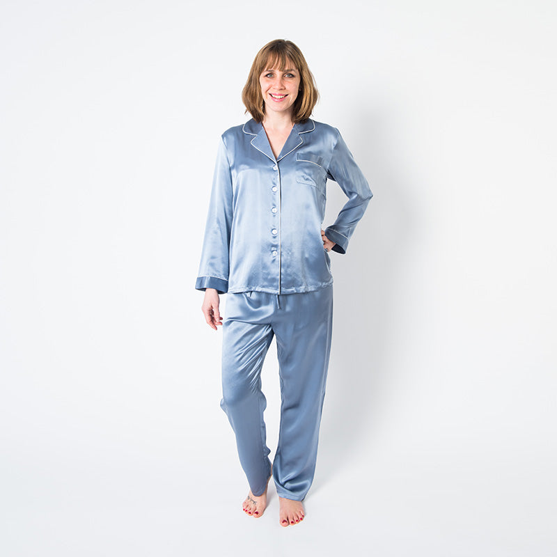 Women's  Mulberry Silk Pajama Set Twilight