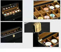 Wood Black Watch Storage Box Case Organizer Jewelry Holder