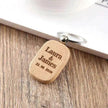 Wooden Engraved Lettering Name Pendant Keychain