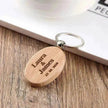 Wooden Engraved Lettering Name Pendant Keychain