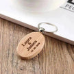 Wooden Engraved Lettering Name Pendant Keychain