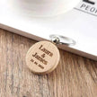 Wooden Engraved Lettering Name Pendant Keychain
