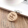 Wooden Engraved Lettering Name Pendant Keychain