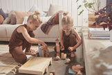 Wooden Rainbow Wagon with Blocks - Nature