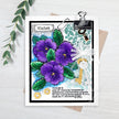 Woodware Clear Singles Mini Violet 3 in x 4 in Stamp Set