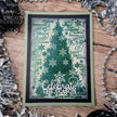 Woodware Clear Singles Snow Frosted Tree 4 in x 6 in Stamp Set