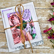 Woodware Clear Singles Postal Rose 4 in x 6 in Stamp Set