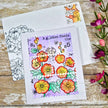 Woodware Clear Singles Mini Geranium 3 in x 4 in Stamp Set