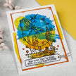Woodware Clear Singles Dragonfly Pond 4 in x 6 in Stamp