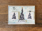 Woodware Clear Singles Snowflake Trees 4 in x 6 in Stamp Set
