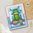 Woodware Clear Singles Hopping Gnome 4 in x 6 in Stamp Set