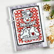 Woodware Clear Singles Faded Gingham 4 in x 6 in Stamp Set