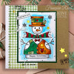 Woodware Clear Singles Wooden Snowman 4 in x 6 in Stamp Set