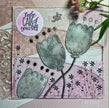 Woodware Clear Singles Petal Doodles Take Care 4 in x 6 in Stamp Set