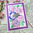 Woodware Clear Singles Petal Doodles All Bunched Up 4 in x 6 in Stamp Set
