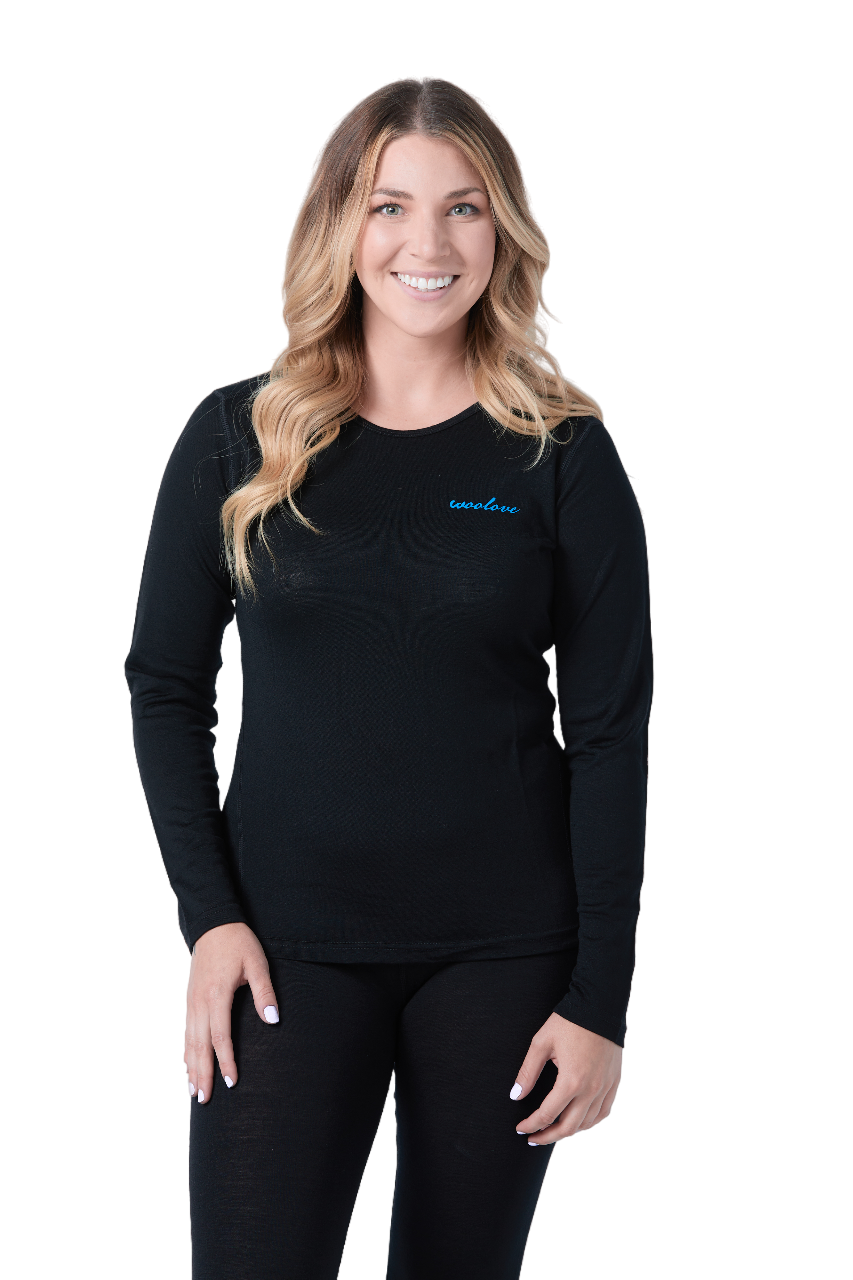 Women's Merino Wool Long Sleeve Crew Neck — Midweight