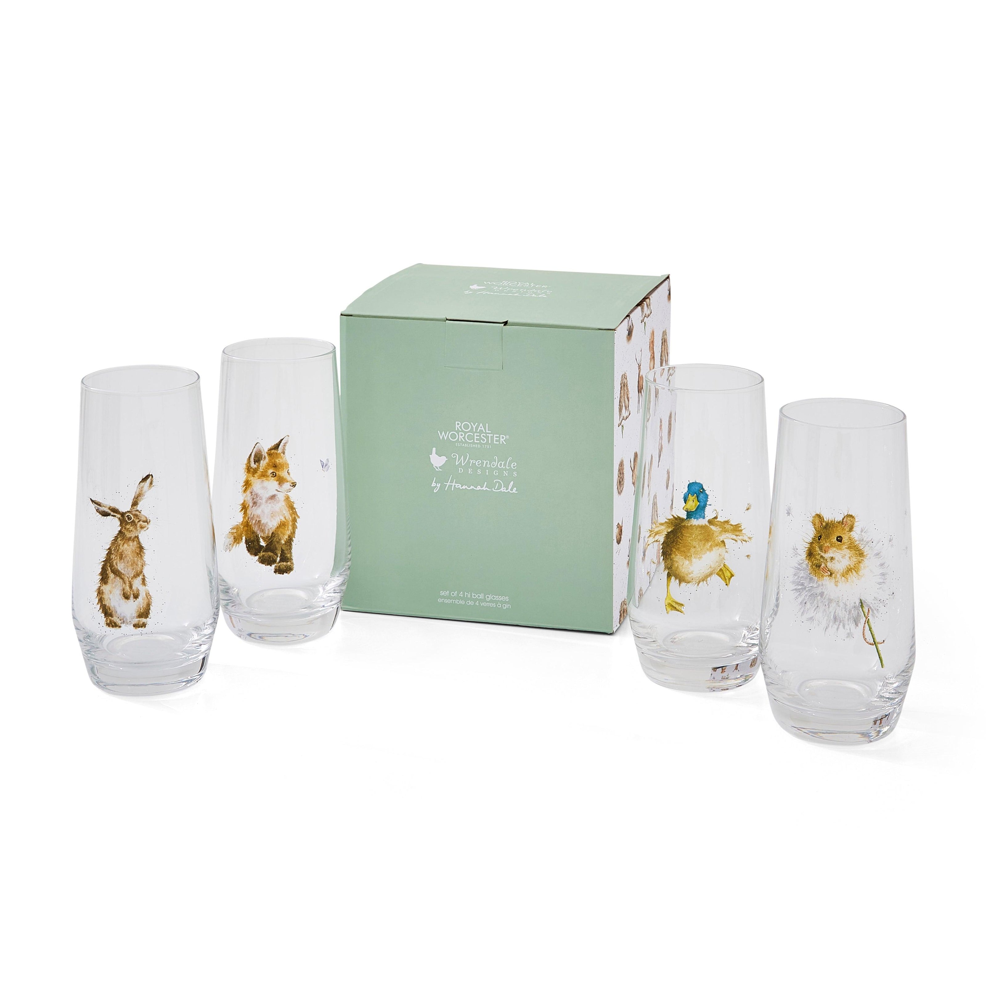 Wrendale DESIGNS - Verres à cocktail (lot de 4) | 567 ml (19 oz)