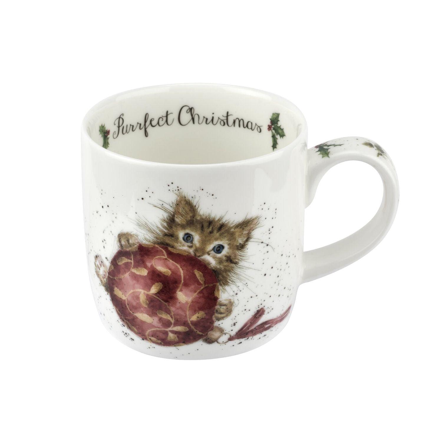 Wrendale DESIGNS - Purrfect Christmas Mug & Coaster | 11 oz