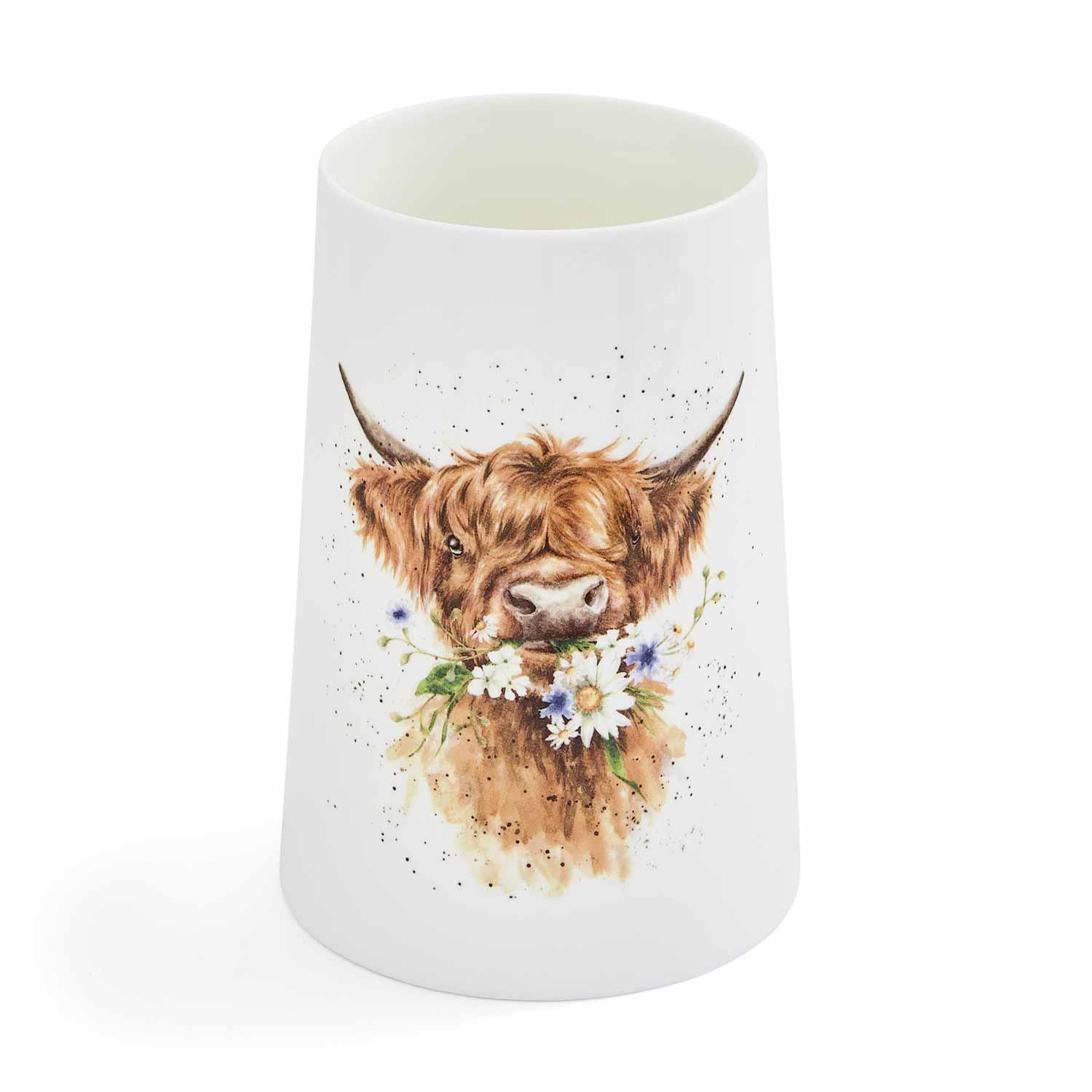 Wrendale DESIGNS - Vase - Cow | 8 Inch