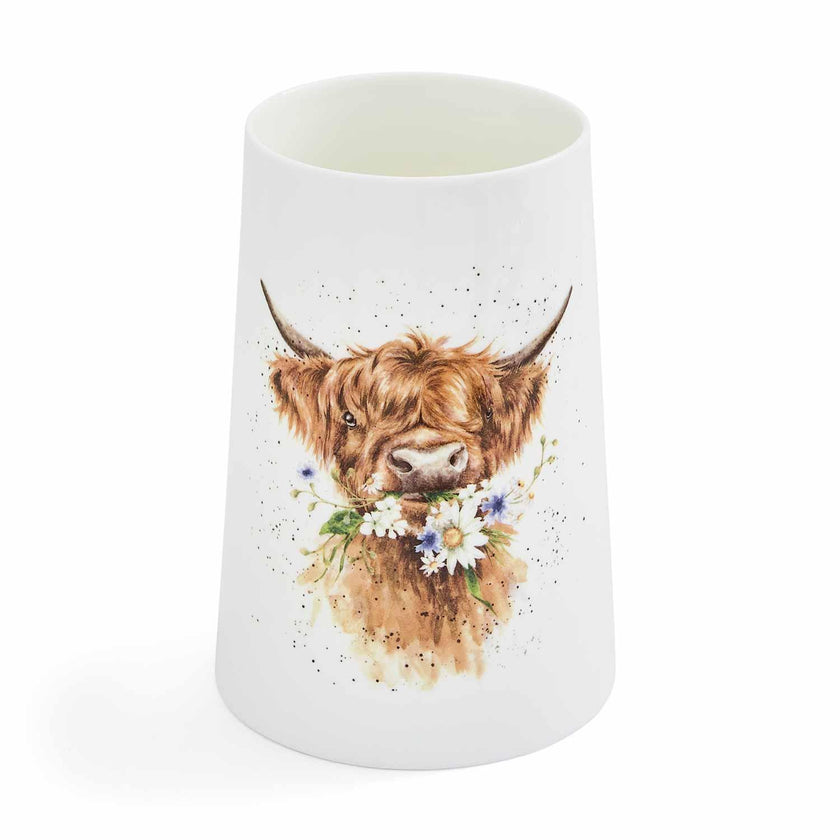 Wrendale DESIGNS - Vase - Cow | 8 Inch