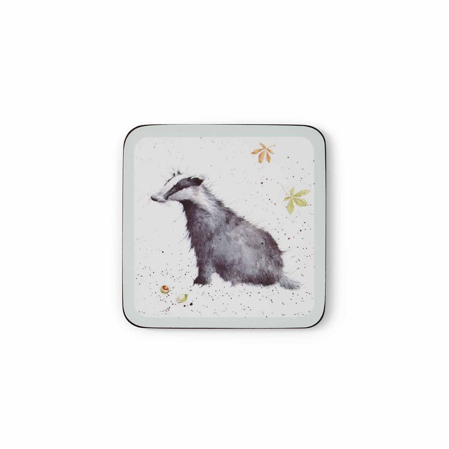Wrendale Designs - Country Set - Country Animal Coasters (Set of 6) | 4x4 in