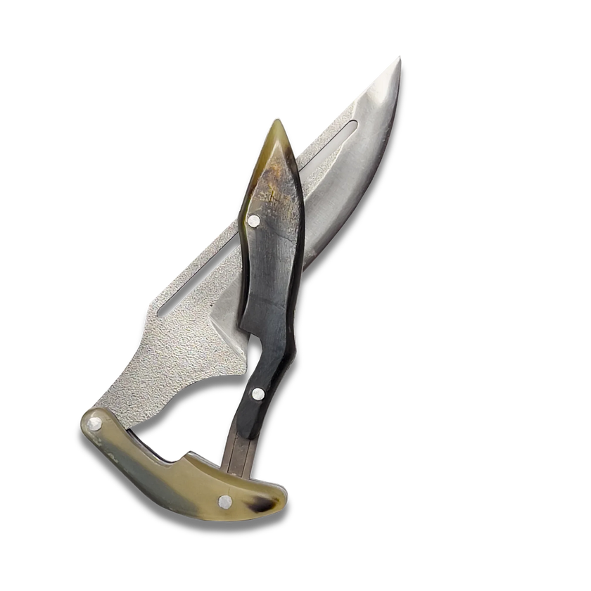 Ginza Steel - X Fold N690 Blade Folding Knife with Ram Horn handle