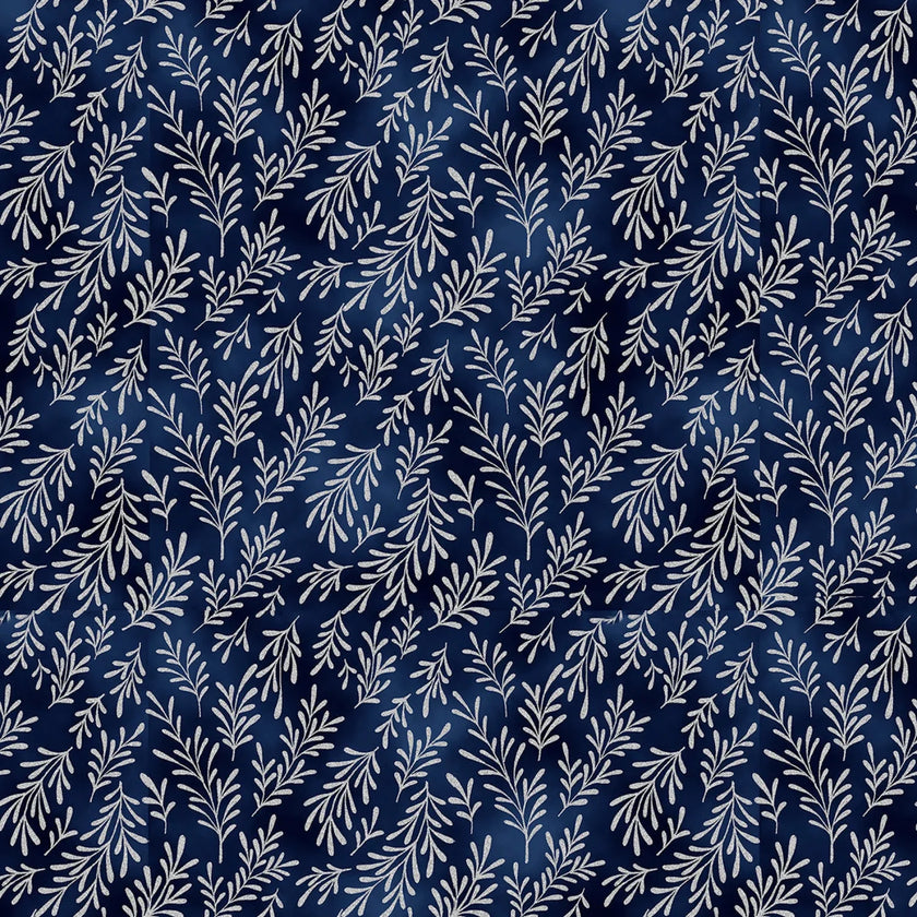 Hoffman - Midnight Perch - Midnight Silver Leaves - X7799H-128S