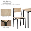 Kurt 3-Piece Dining Set for Small Spaces-Natural Wood