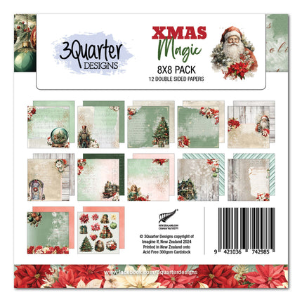 3Quarter Designs Xmas Magic 8x8 Paper Pack