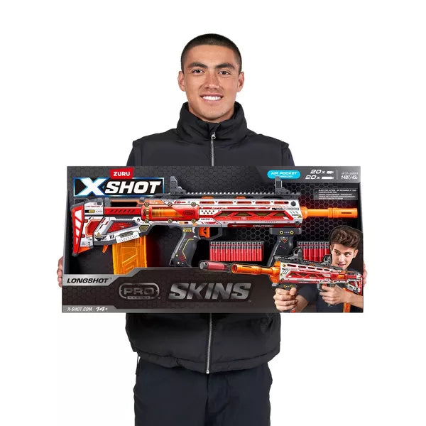 XShot - SKINS PRO SERIES LONGSHOT BLASTER (W/40 DARTS)