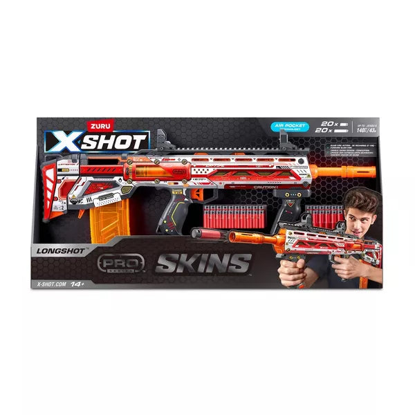 XShot - SKINS PRO SERIES LONGSHOT BLASTER (W/40 DARTS)