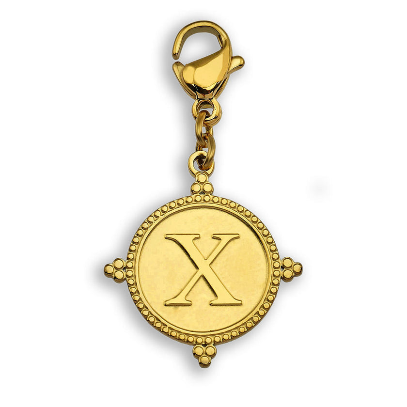 Gold Ornate Alphabet Letter Charms (A–Z) for Necklaces & Bracelets