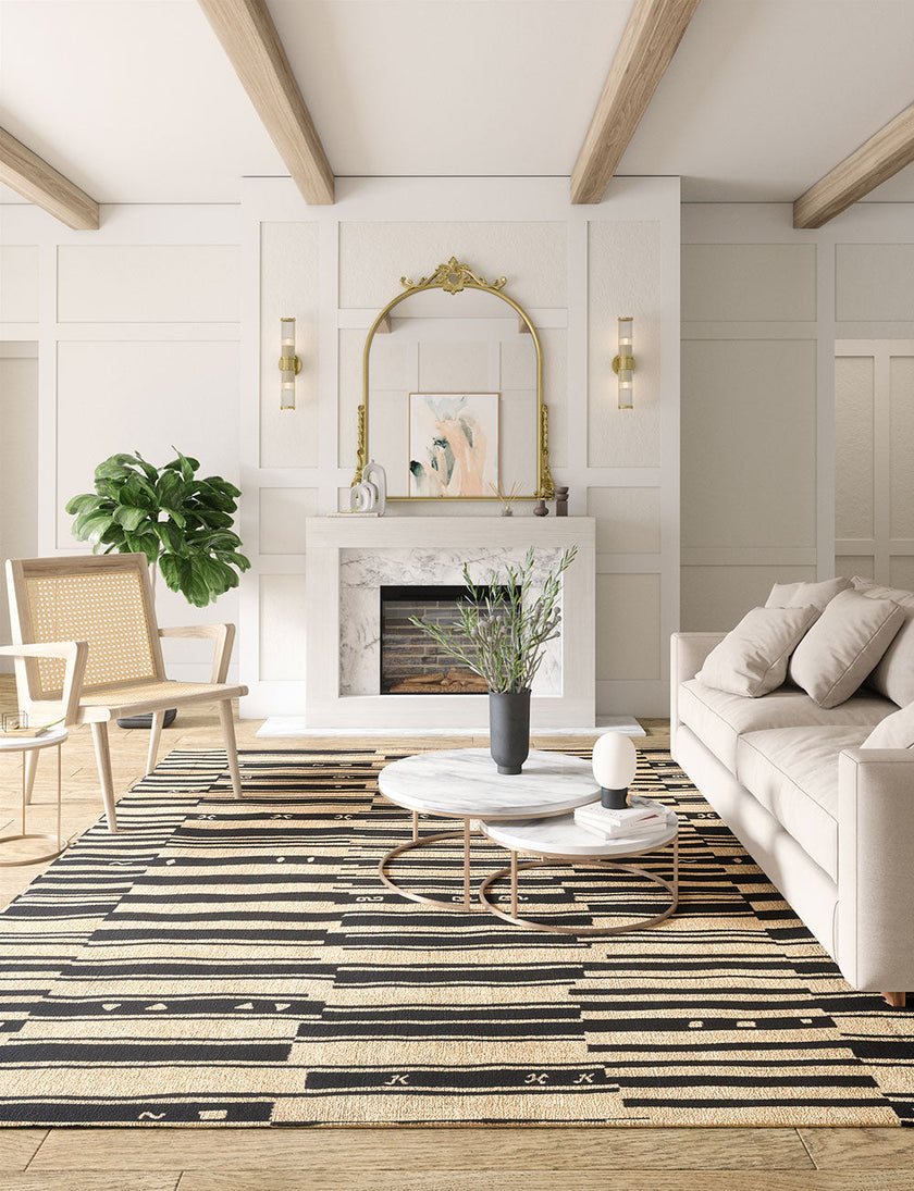 Xelara Natural Black Rug
