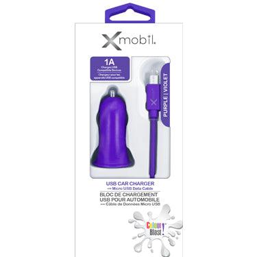 Xmobil - Color Blast Micro USB 3ft with Bonus Car Charger 1amp