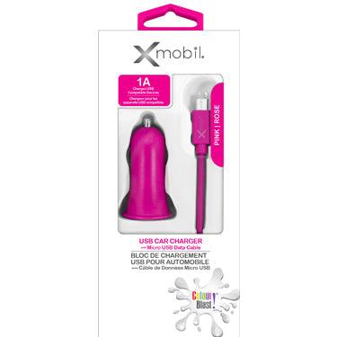 Xmobil - Color Blast Micro USB 3ft with Bonus Car Charger 1amp
