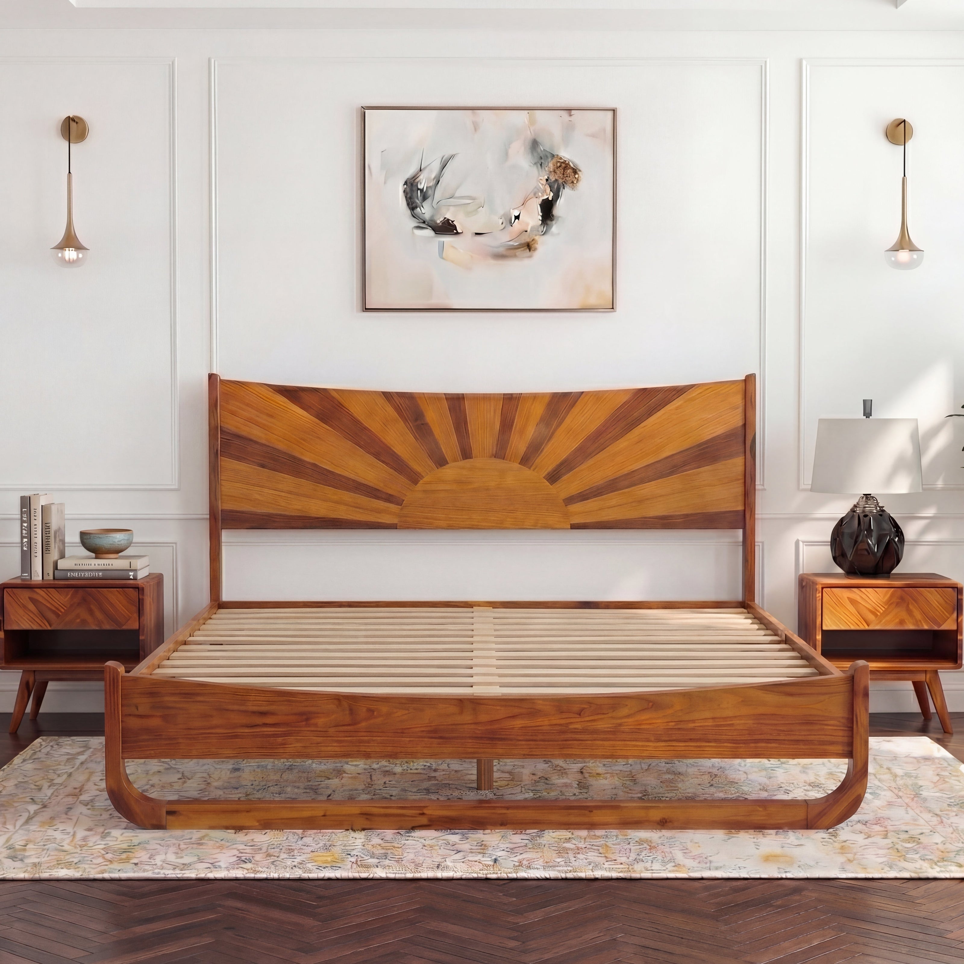 Sunset Solid Wood Bed Frame