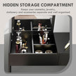 Mia Modern Vanity Set with Flip Top Mirror-Black