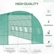 Outsunny Large Walk-in Tunnel Greenhouse: 26.2'x10'x6.7' Steel Frame for Outdoor Garden Plants, Green